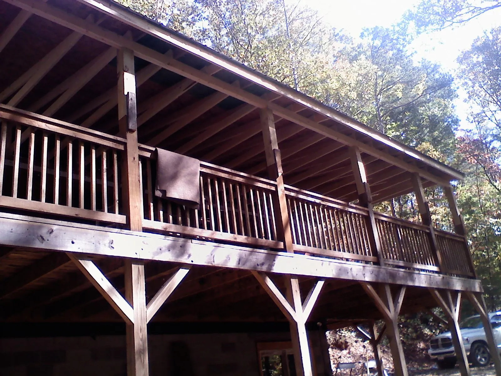 Timber framing under a new elevated porch and deck — Roof Leak Repair in Port Reading by Roofing Brothers
